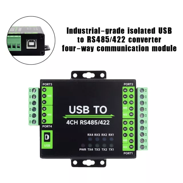 Module Adaptateur Convertisseur Isolé Industriel USB Vers RS422 RS485