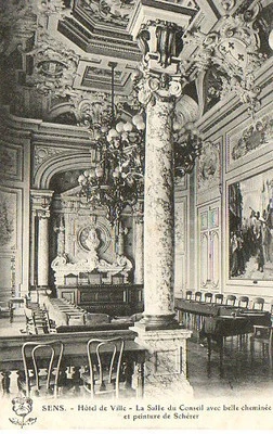 CPA 89  SENS l'hotel de ville  la salle du conseil