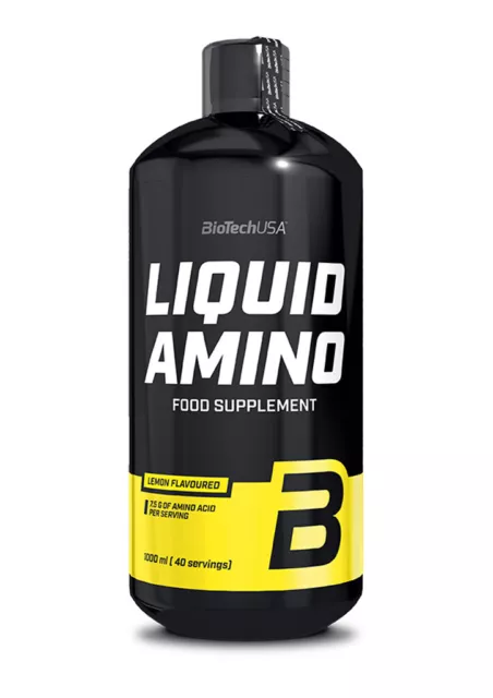 Biotech USA Amino Liquid - Botella 1L - Aminos+BCAA+Glutamina+Arginina+B6