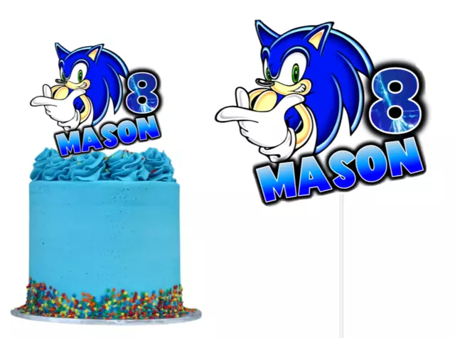 Sonic The Hedgehog Cake Topper Acrylic Sonic Cake Topper CupCake Decoration