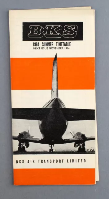 Bks Air Transport Airline Timetable Summer 1964