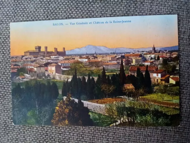 Cpa Salon Vue Générale Et Château De La Reine Jeanne
