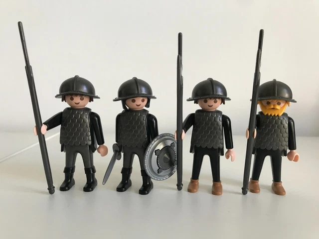 Playmobil chevaliers du dragon or  - Lot de 4 personnages