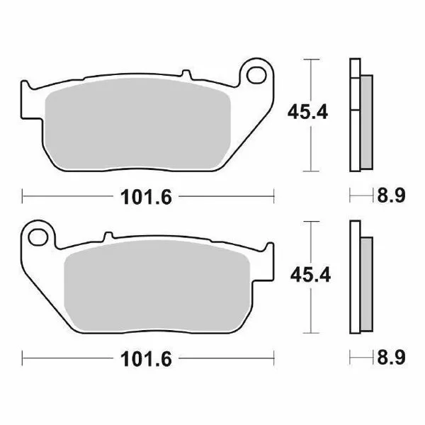 Pastiglie Anteriore Sinterizzate SBS 807H.HS 6568075 HARLEY XLN Iron 883 - 2012