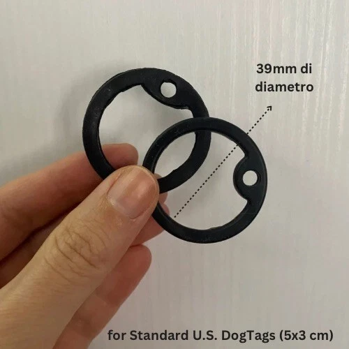 Silenziatori Di Tag Del Cane In Silicone Nero A Forma Quadra A - Foto 11