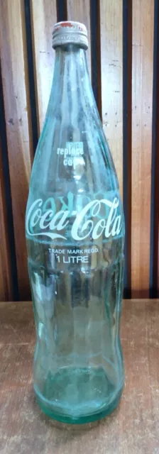 Vintage Coca-Cola Coke Bottle 1litre With Cap Bendigo