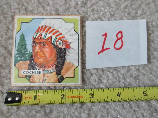 Rare 1958 UNUSED "Cochise" Nabisco Rin-Tin-Tin Patch Sticker Adv NATIVE AMERICAN