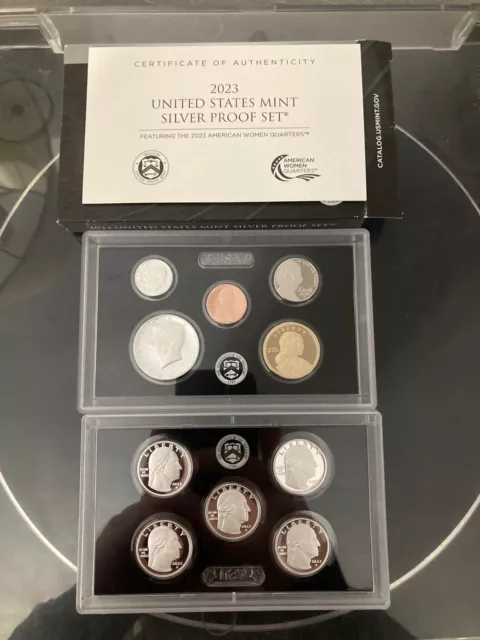 2023 S US Mint ANNUAL 10 Coin SILVER Proof Set with Box and COA 3