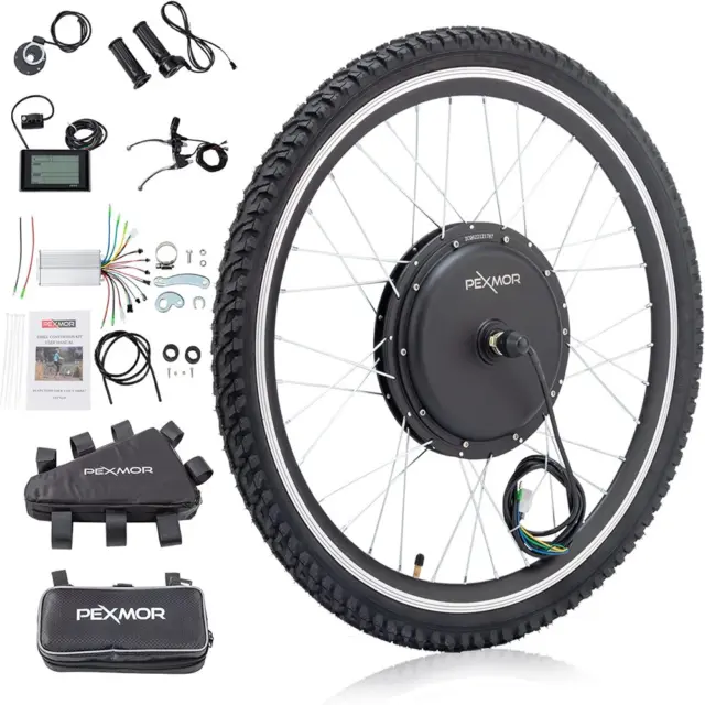 Electric Bike Conversion Kit 48V 1000W 26" Front Rear Wheel With Tire Hub Motor