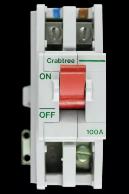 Crabtree 100 Amp Double Pole Main Switch Disconnector