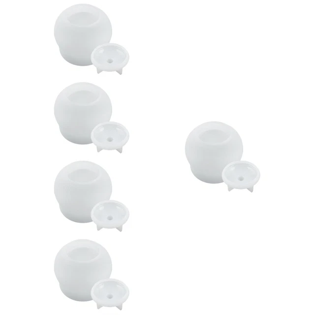 Set 5 Glasbehälterform Epoxy-Form Epoxidform Süßigkeiten-Behälter Harzform Gips