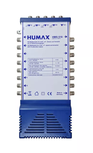 Humax HMS 516 Sat Multischalter für 16 Teilnehmer