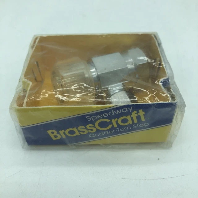 Válvula angular de parada de 1/4 giro de colección BrassCraft R17 1/2"" entrada FIP 3/8"" OD cuarto comp