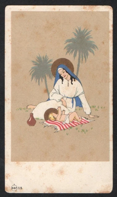 santino antico de la Madonna estampa image pieuse holy card