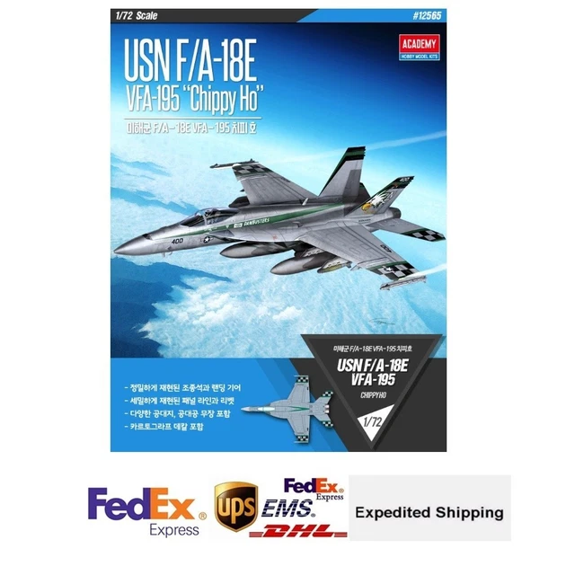 ACADEMY #12565 USN F/A-18E VFA-195 Chippy Ho Model kit 1/72 EUR 44,18 ...