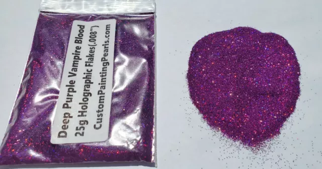 Dark Purple Vampire Blood  Holographic Flakes .008"  Auto Gloss Gallon Acrylic
