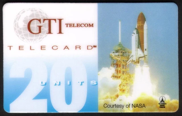 20u NASA Space Shuttle Launch 'Courtesy of NASA' English Phone Card