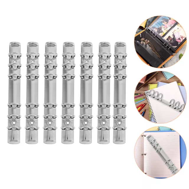 7 Pcs Metal Book Binder Ring Binding Combs Photo Album 6 Mechanism Section