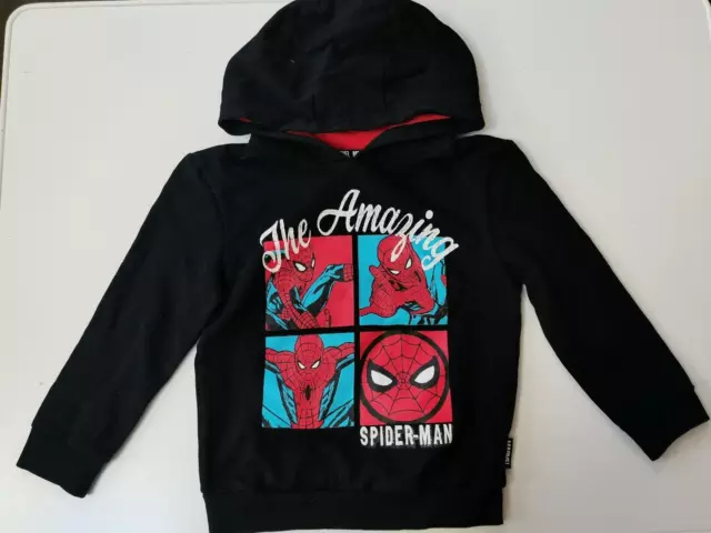 George Spiderman Black Hoodie Jumper 4-5 years