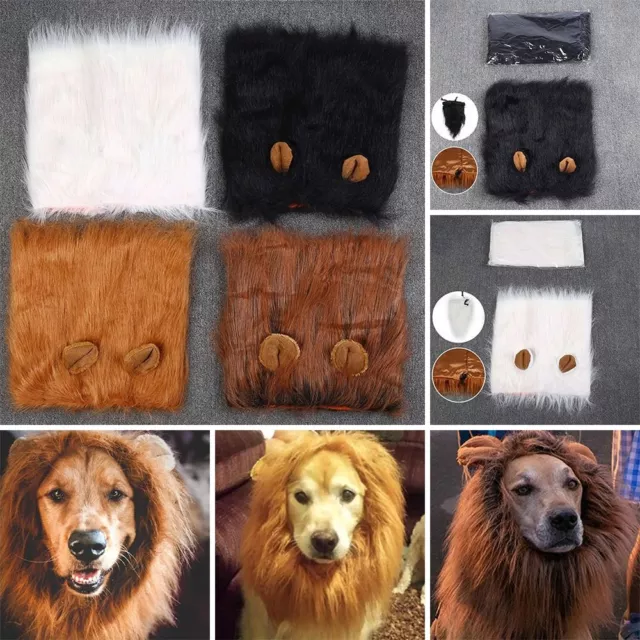 Crinière de lion Costume pour animaux de compagnie Chapeau de perruque