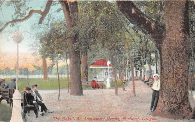 The Oaks An Amusement Resort Portland Oregon Postcard 1911