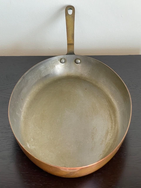Vintage French E. Dehillerin 13 7/8" Copper Cooking Pan Skillet Vintage French E. Dehillerin 13 7/8" Copper Cooking Pan Skillet