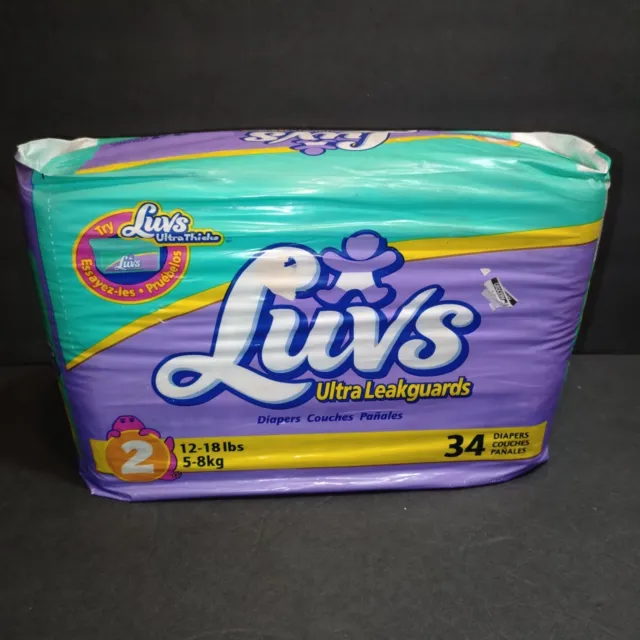 VINTAGE LUVS BARNEY Diapers 34 count Size 2 $179.99 - PicClick