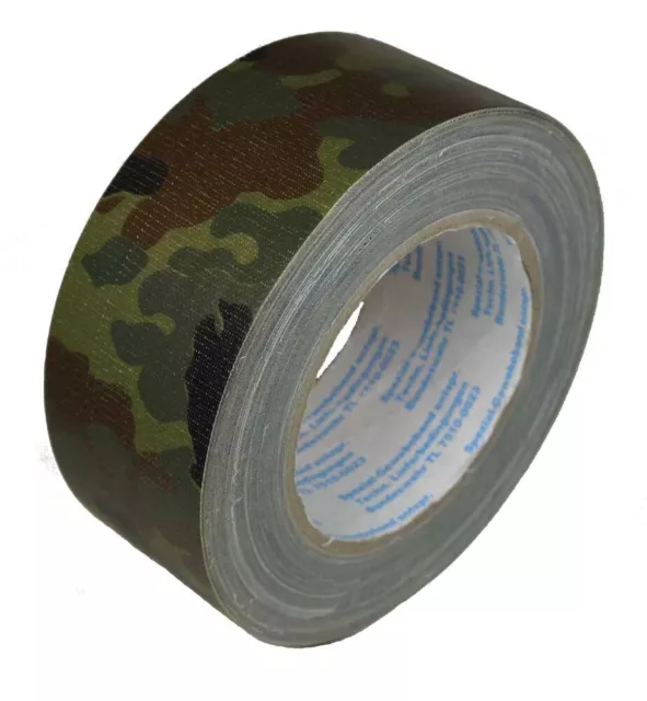 Bundeswehr Panzerband 50 mm x 25 m flecktarn Panzertape Gewebeband Klebeband BW