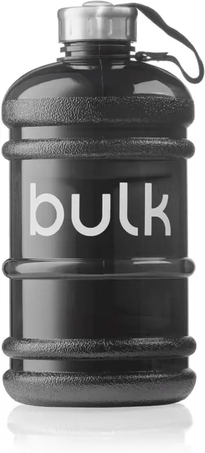 Bulk Half Gallon Water Bottle, Gunmetal Black, 2.2 Litre