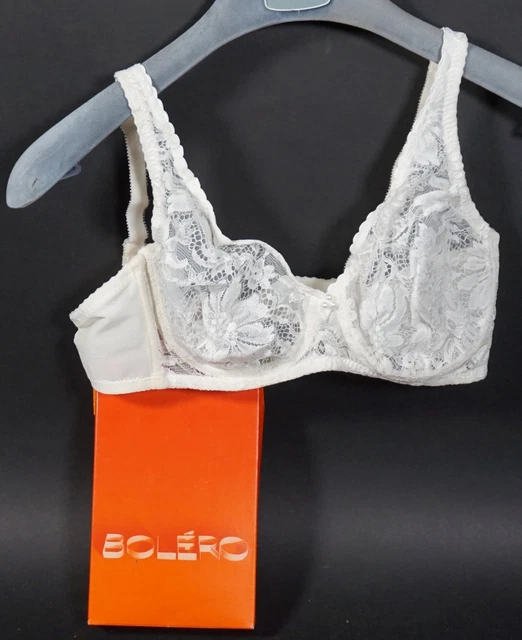 Originale Viintage Bolero Donna Reggiseno 1567 Bustino Intimo Bianco Taglia 80 B