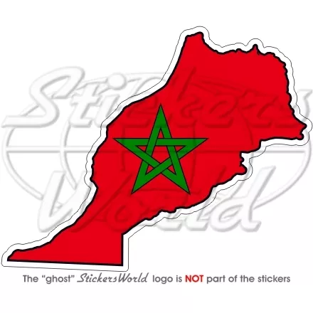 MOROCCO Map-Flag Africa Moroccan AFRICAN Vinyl Bumper Sticker Decal