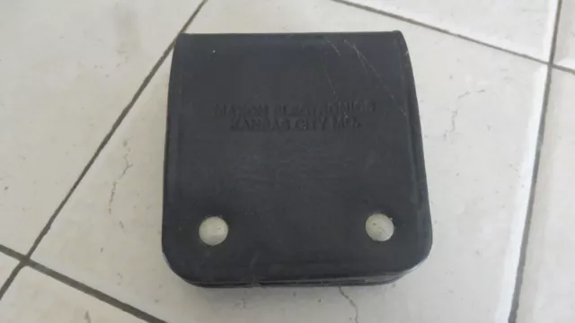Maxon Electronics Black Leather Slide On Radio Belt Hook / Clip