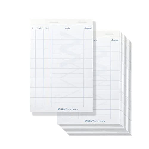 Pads | (12 Pack) Guest Check Pads | Perforated, Stapled Restaur...
