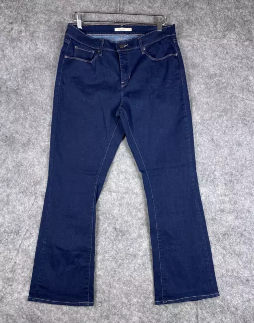 Levis Jeans Womens 32 Blue Curvy Boot Cut Stretch Dark Wash Red Tab Ladies