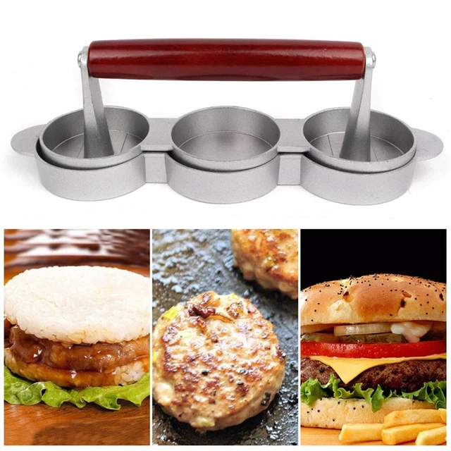 Pressa Hamburger 3 IN 1 Alluminio Lega Grigliata Beef Hamburger Cucina Accessori