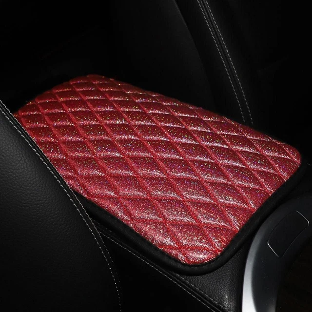 Breathable Car Armrest Cover Mat Shiny Car Accessories Creative Auto Styling
