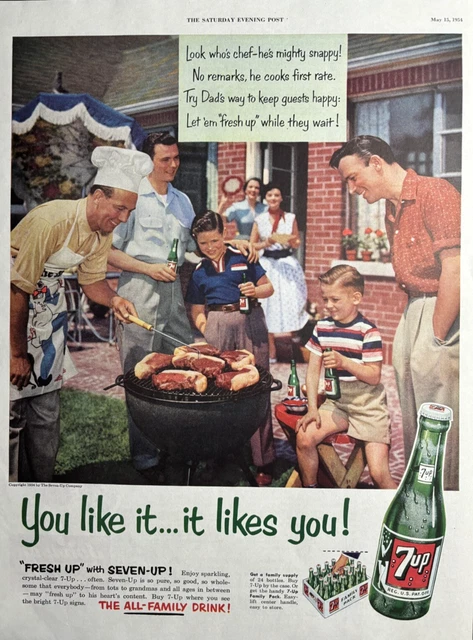 セブンアップ・vintage ７-up 1947年広告 コレクタブル 1947 vintage 7Up soda print ad. 