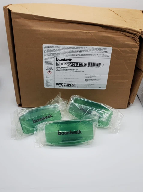 Boardwalk Bowl Clip, Cucumber Melon Scent, Green, 12/box BWKCLIPCME BOARDWALK