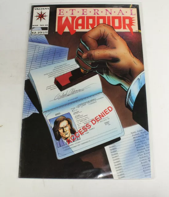 Eternal Warrior Volume 1 #20 march 1993 Valiant Comics (Bagged Boarded)