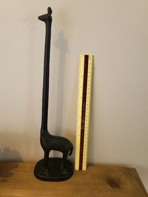 Cast Iron Giraffe Paper Towel Holder Toilet Roll Jewelry Organizer Free Standing