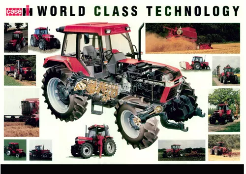 A3 CASE 5140 International David Brown Tractor Poster Brochure Leaflet Cutaway