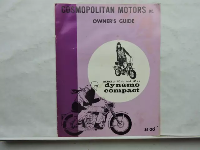 Cosmopolitan Owners Guide Benelli 50cc 65cc Dynamo Compact Mini Bike B12111