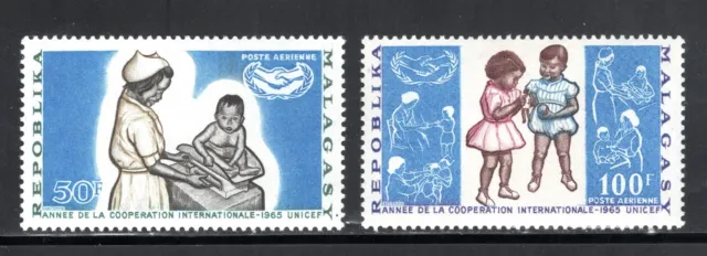 Madagascar Malagasy Republic Stamp Scott #C81-C82, MNH, SCV$1.65