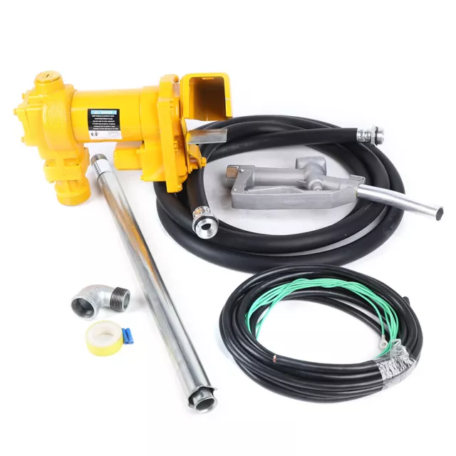 Fuel Transfer Pump with Hose & Manual Nozzle 20 GPM 12 Volt DC Motor