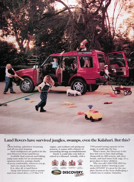 1994 LAND ROVER DISCOVERY Lot (2) Genuine Ads ~ MSRP $29,000 ~ FREE SHIPPING!