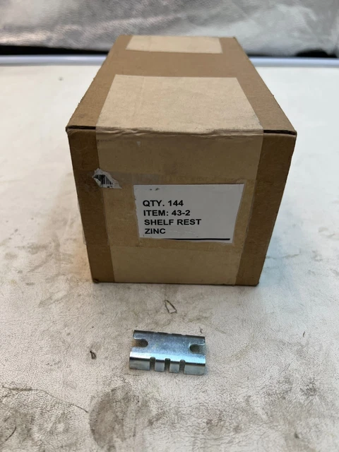 (Qty 144) Reeve 43-2 Shelf Rest Zinc with Rubber Buttons for Brackets SHIPS FAST