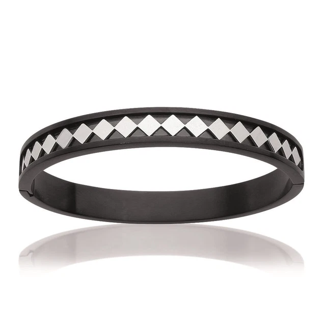 Bracelet jonc acier laqué verte 6cm