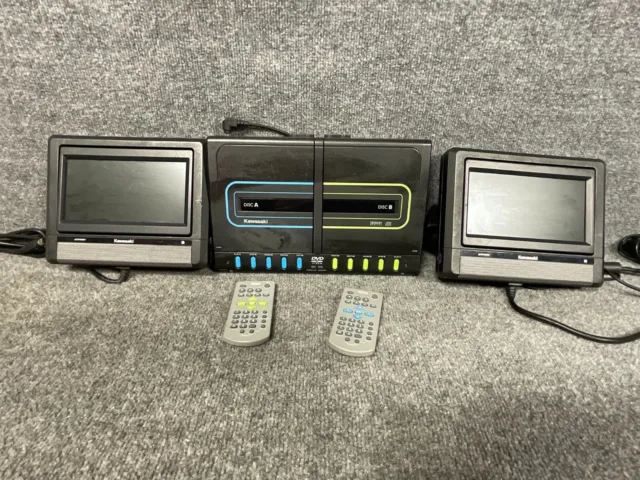 Kawasaki PVS2970S Twin DVD Mobile Video System With Monitor Screen And Remote