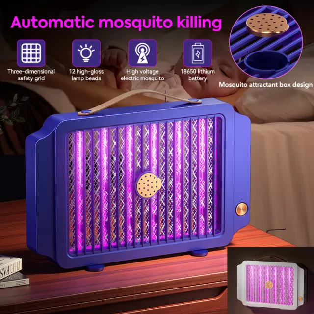 Electric LED Mosquito Insect Killer Lamp Fly Bug Zapper Trap UV Light USB 2000V