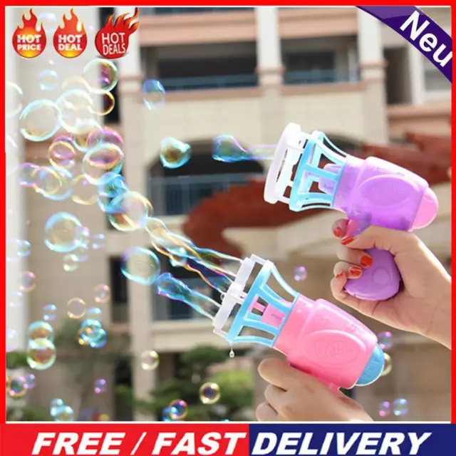 Bubble Blower Machine Electric Fan Automatic Bubble Maker Gun Kids Outdoor Toys